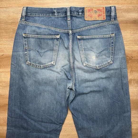 Vintage Diesel Cheyenne Jeans Men 33x34 Blue Straight Leg Distressed Italy 90s - Picture 4 of 16